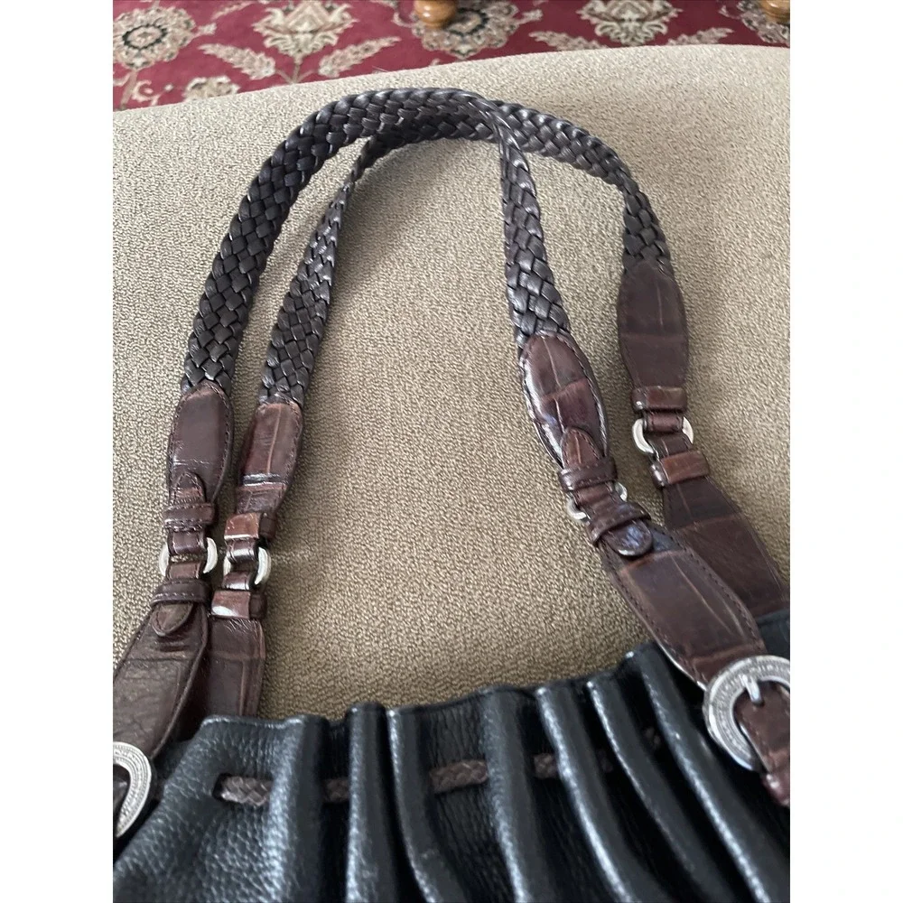 Brighton Brown Leather Satchel Handbag Purse Shoulder Bag UOO6046 (TD)